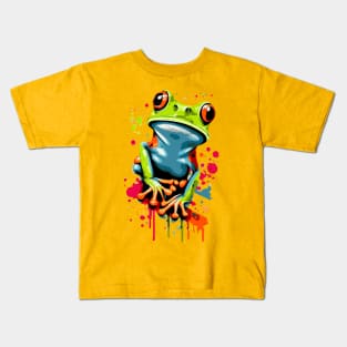 Cute Frog - Frog Art - Frog Gift Idea Kids T-Shirt